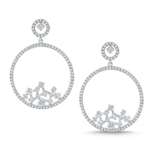 14k White Gold Diamond Earrings