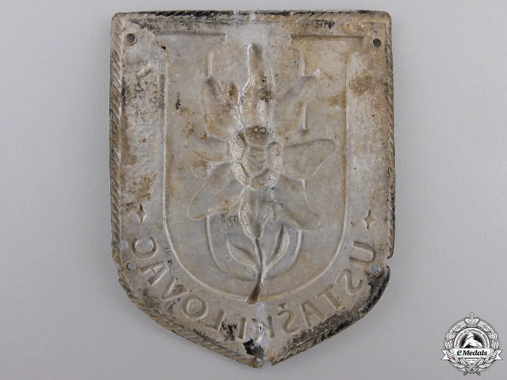 A  Ustaski Lovac Arm Badge Of The Ustasha Rifleman's Brigade