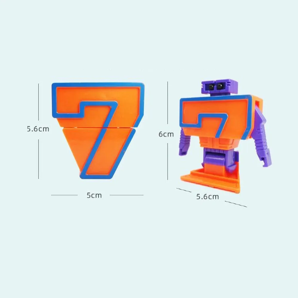 Adapting Numbers: 10-Piece STEM Robot Toy for Math Learning Fun