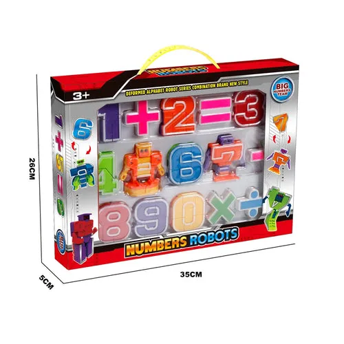 Adapting Numbers: 10-Piece STEM Robot Toy for Math Learning Fun