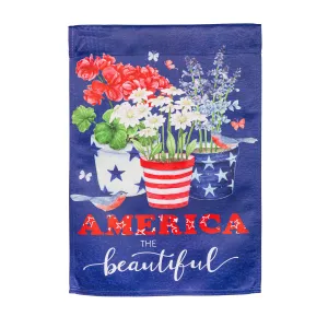 AMERICA THE BEAUTIFUL GARDEN FLAG