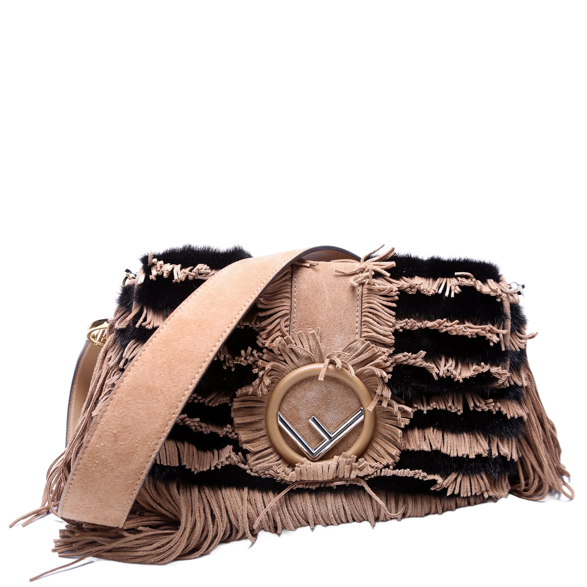 Baguette Fur/Suede Fringe