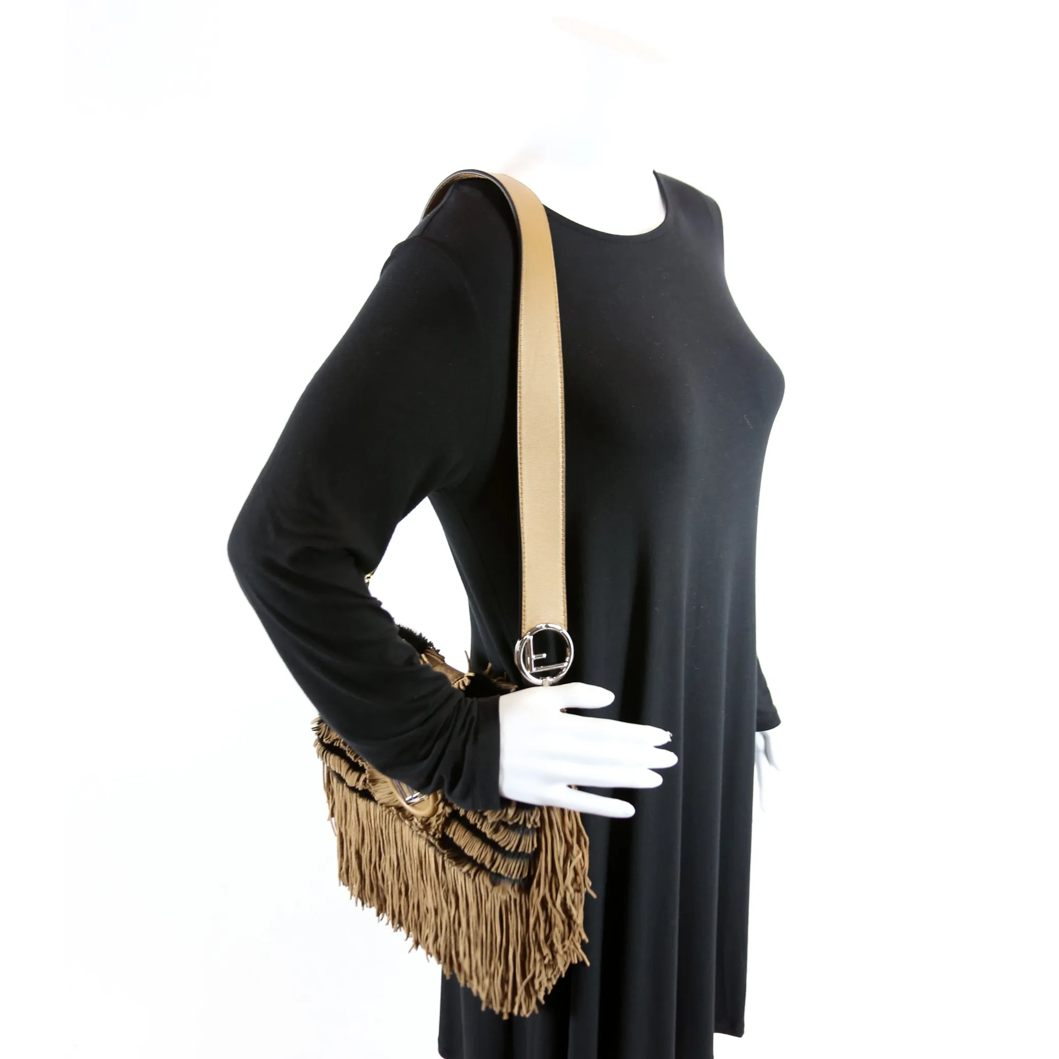 Baguette Fur/Suede Fringe