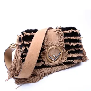 Baguette Fur/Suede Fringe