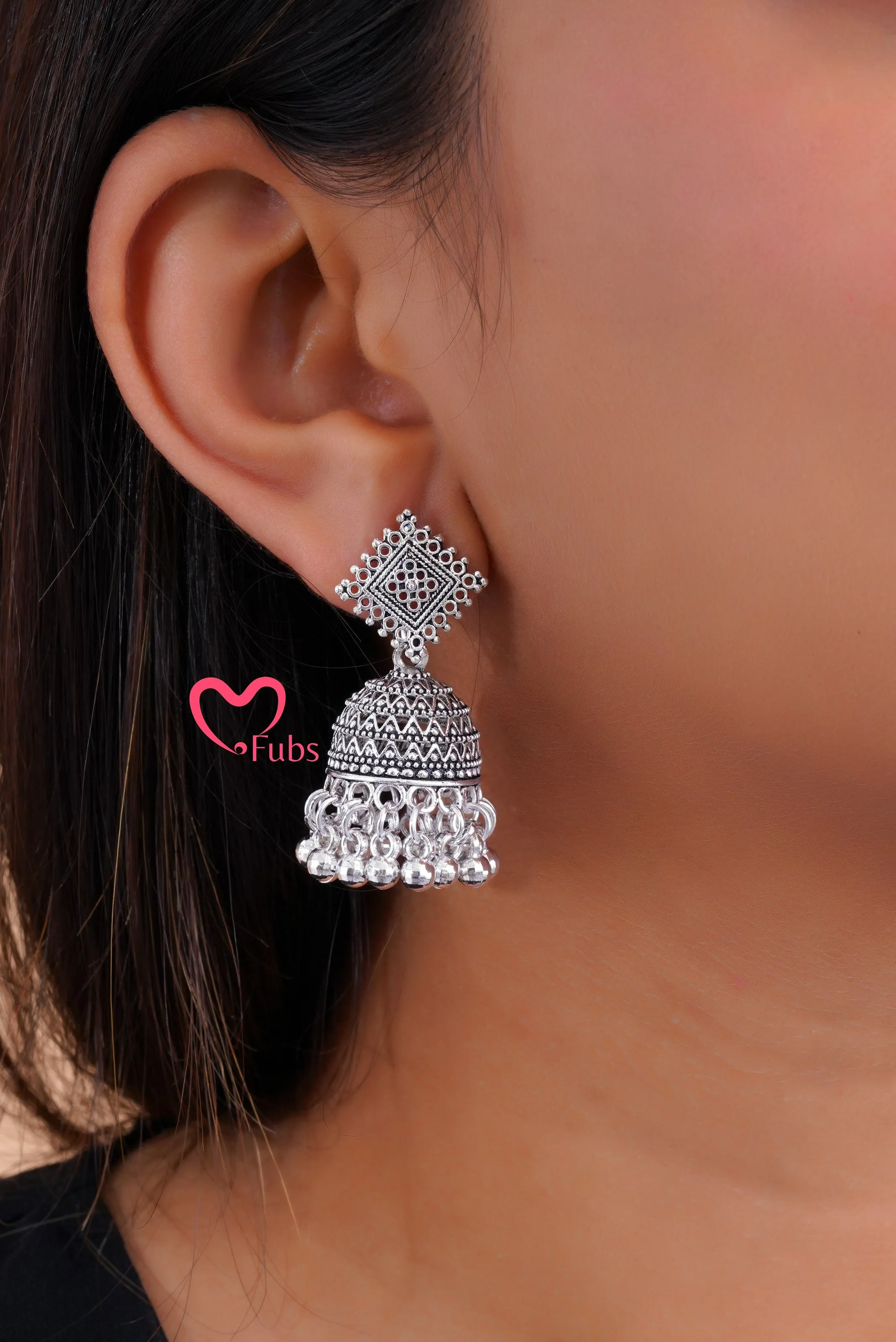 Beautiful Square Charm Jhumkas