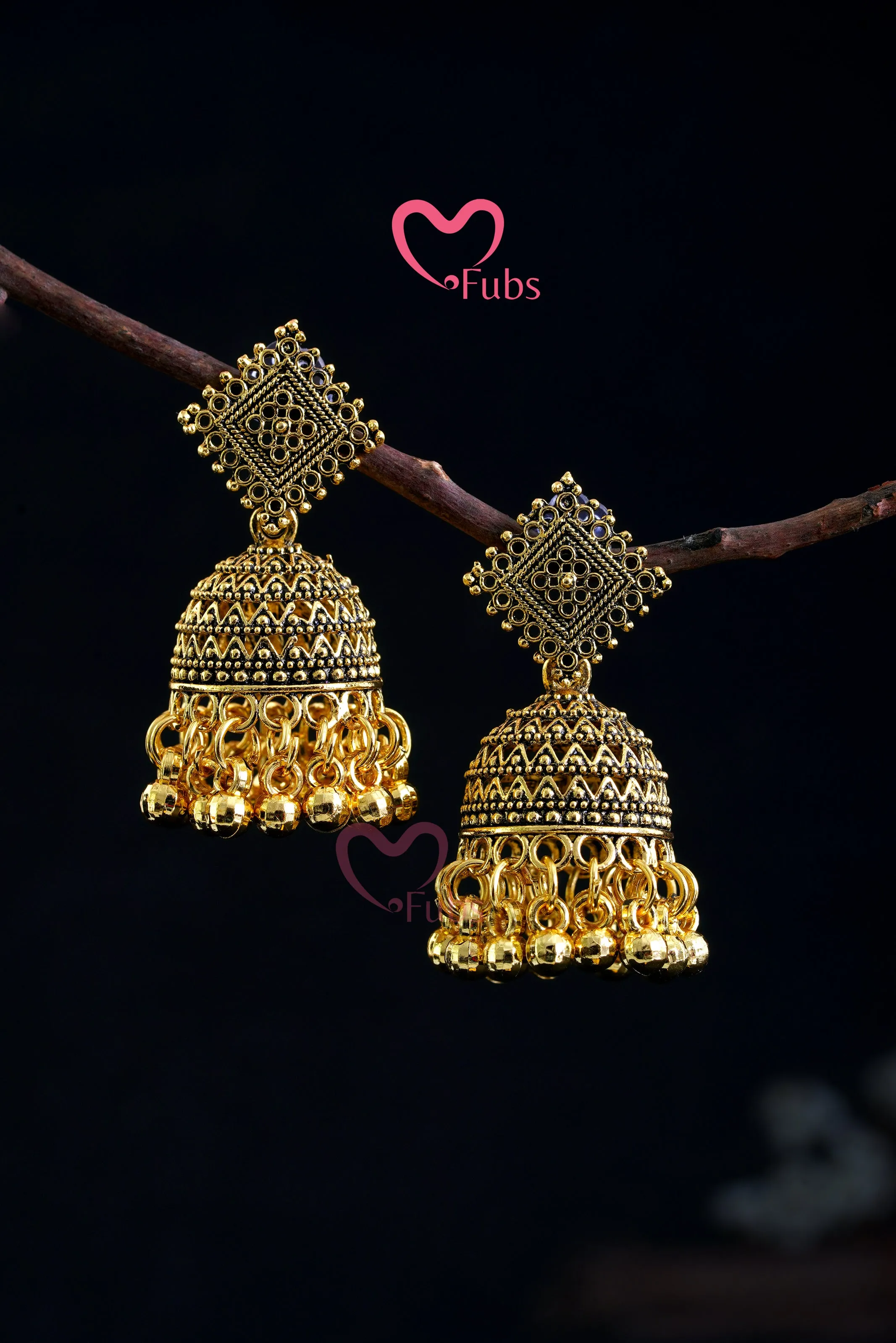 Beautiful Square Charm Jhumkas