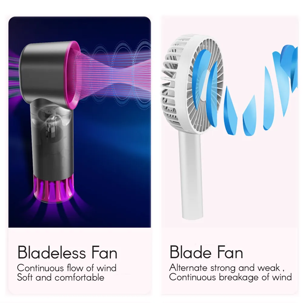 Bladeless USB Fan with Led Light