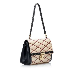 Brown Louis Vuitton Malletage Pochette Flap Bag