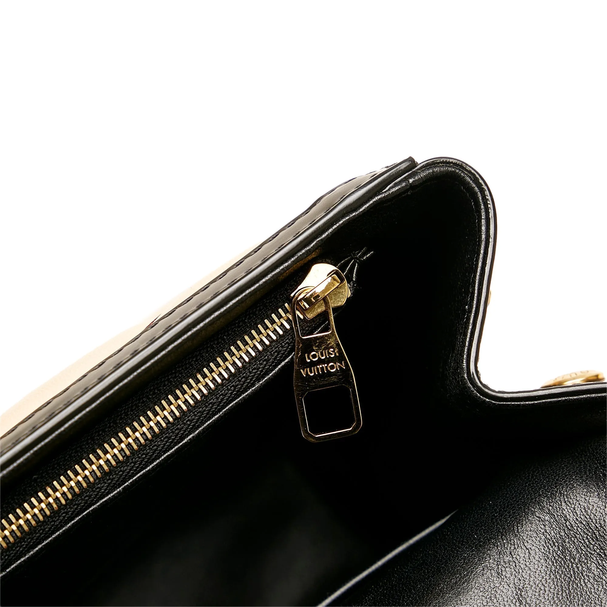 Brown Louis Vuitton Malletage Pochette Flap Bag