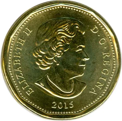 Canada Nickel 2015 $1 (Elizabeth II) 6.27gr .915