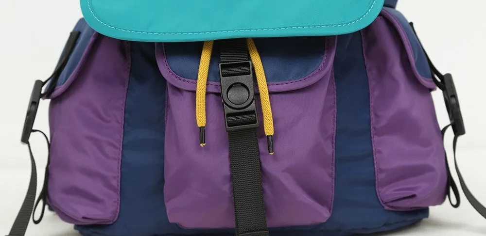 Casual Cute Mini Dinosaur Pilot Small Colour Block Backpack