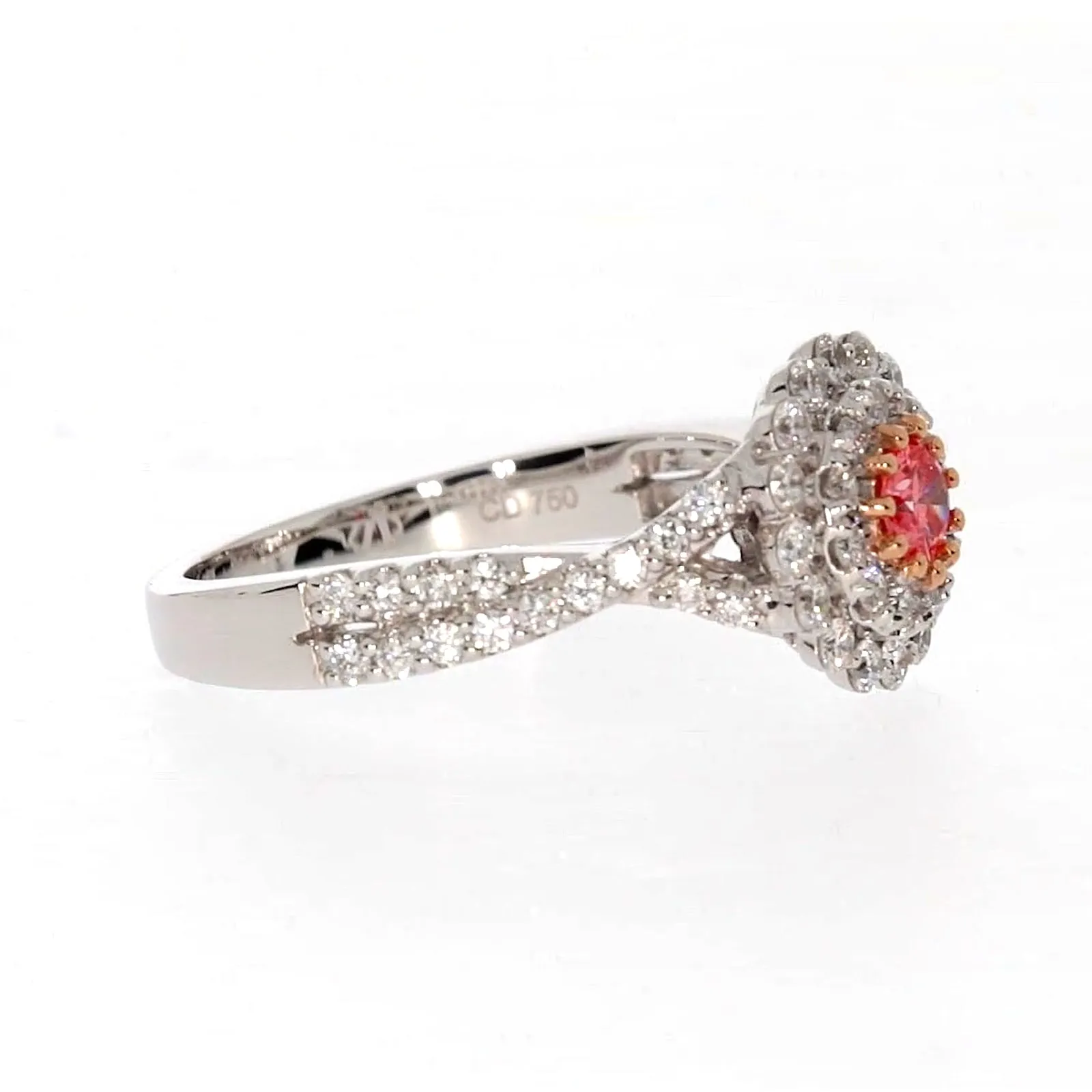 Celebration 18ct Two Tone Gold Round Brilliant Cut 0.75ct of Lab Grown Diamond Ring