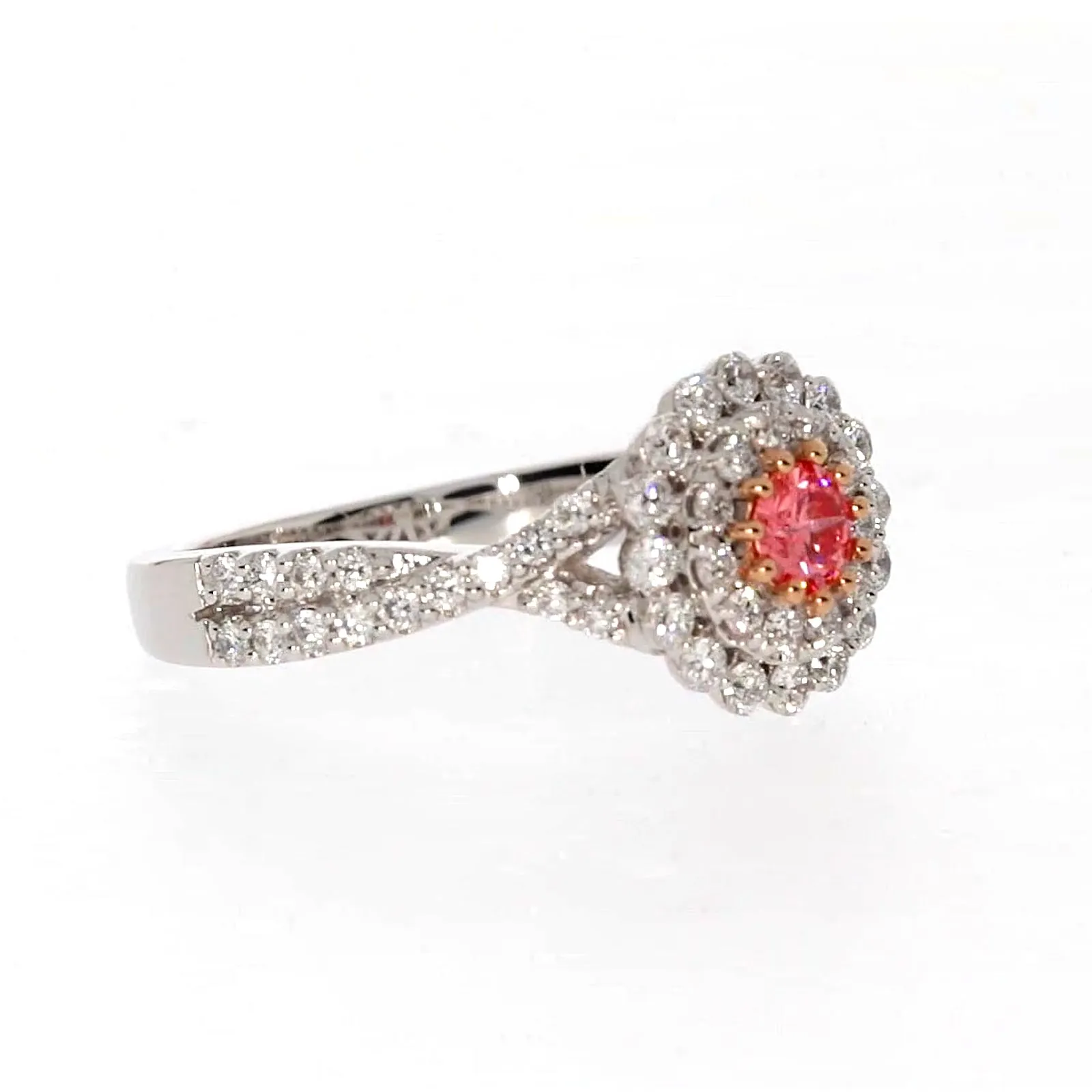 Celebration 18ct Two Tone Gold Round Brilliant Cut 0.75ct of Lab Grown Diamond Ring