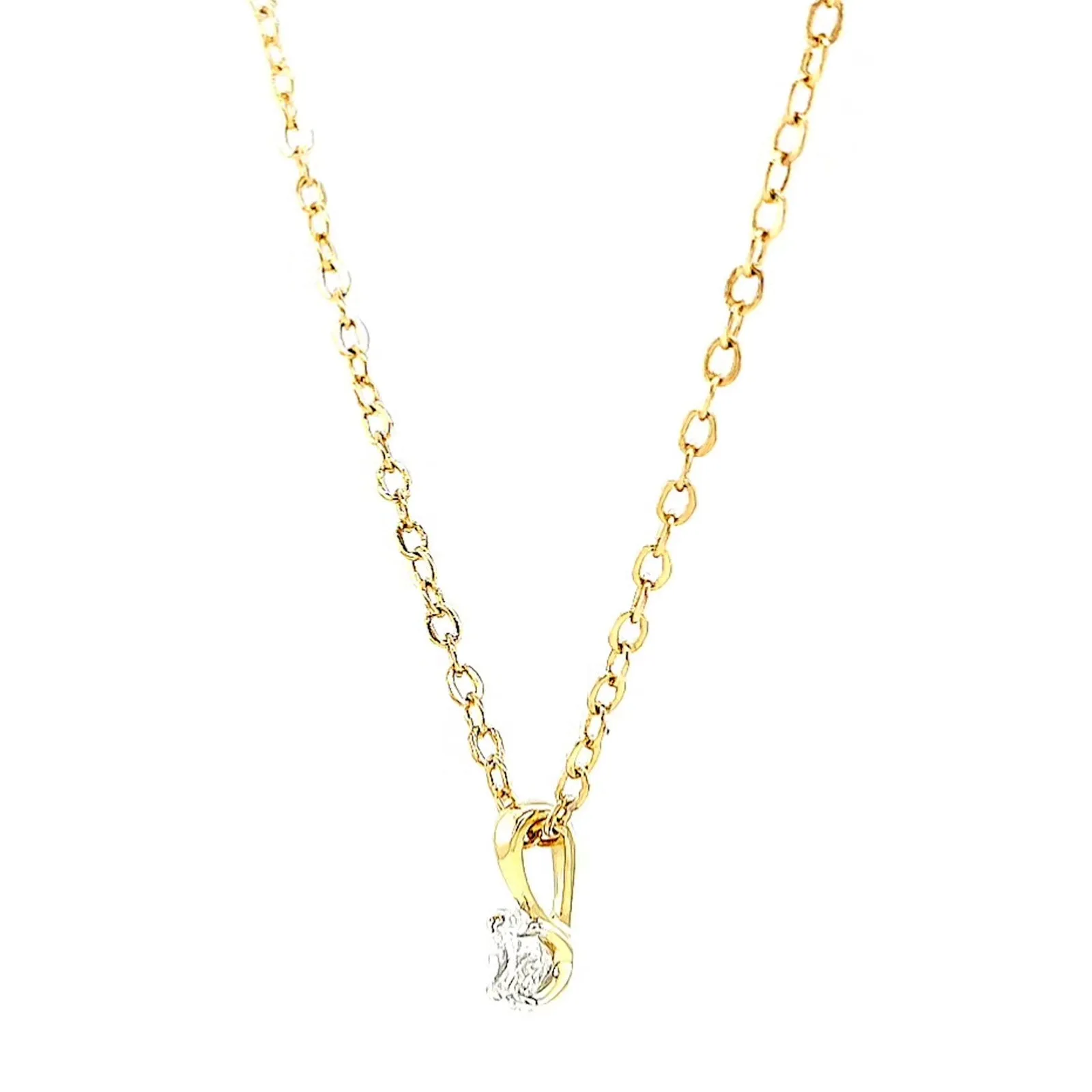 Celebration 9ct Yellow Gold Round Brilliant Cut 1/4 CARAT Lab Grown Diamond Pendant