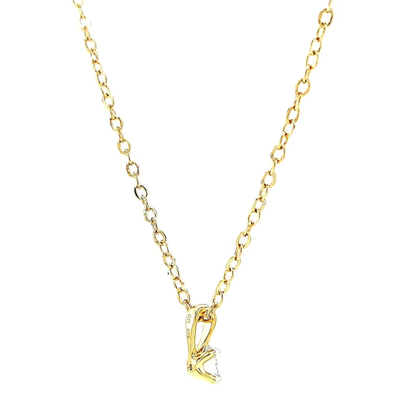 Celebration 9ct Yellow Gold Round Brilliant Cut 1/4 CARAT Lab Grown Diamond Pendant