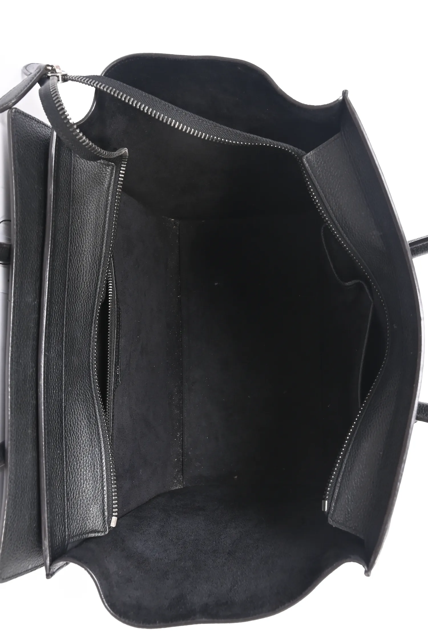 Celine Black Grained Leather Mini Luggage Tote