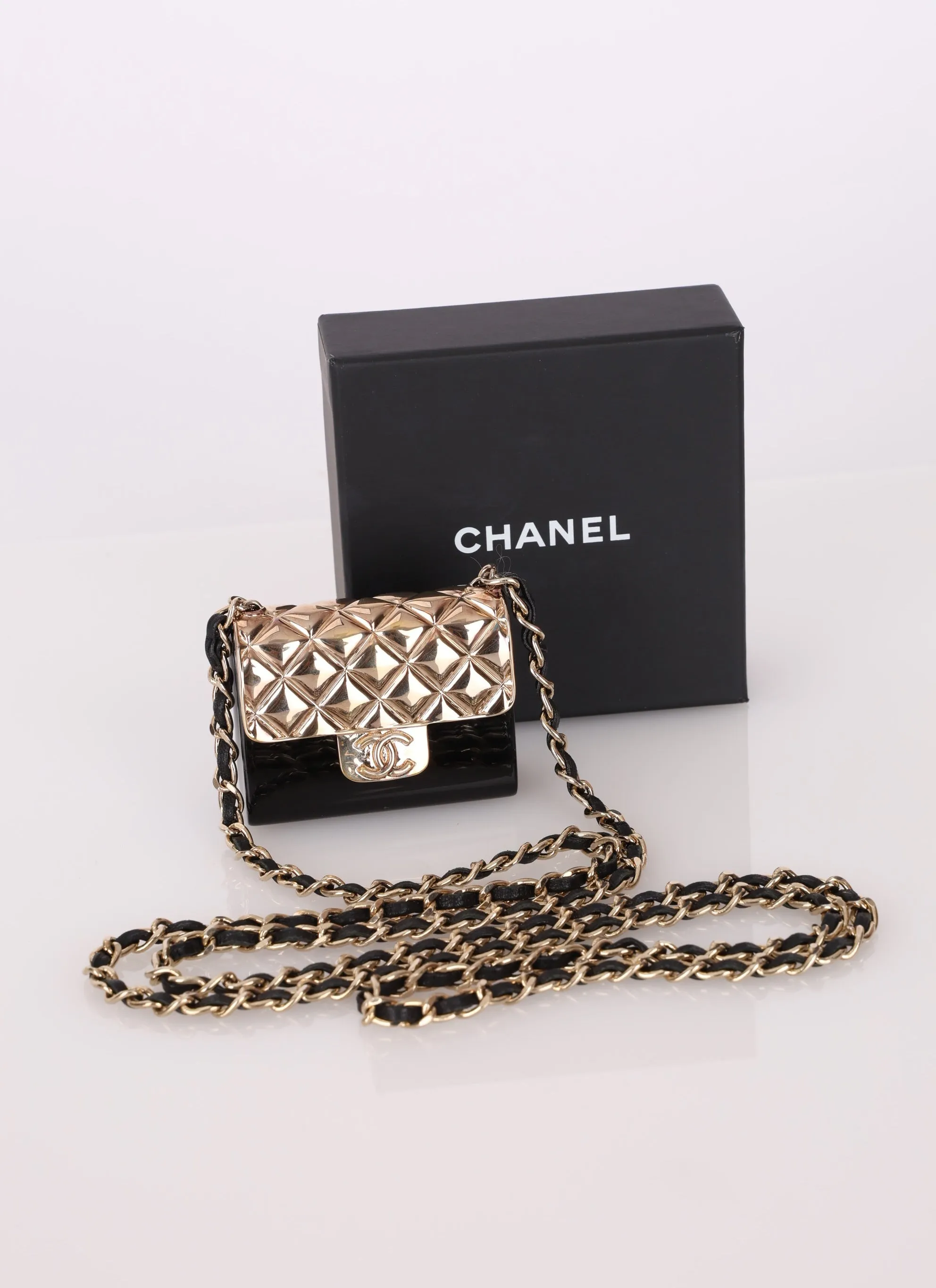 Chanel 2022 Acrylic Metal Chain Micro Bag