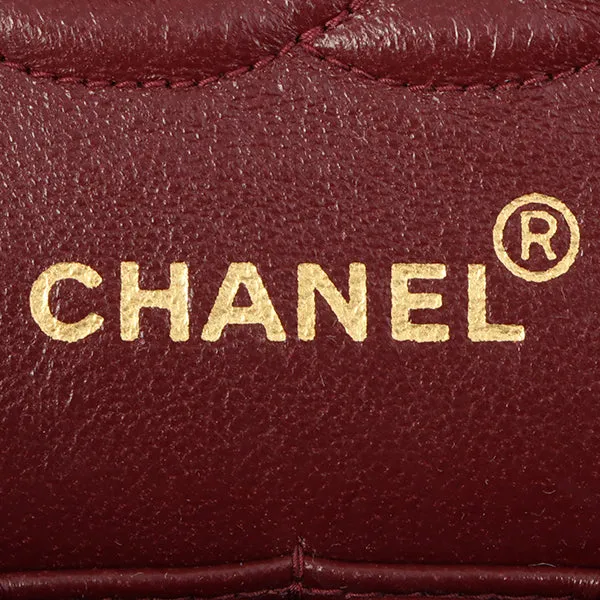 Chanel Around 1995 Made Suede Classic Flap Chain Bag 23Cm Red