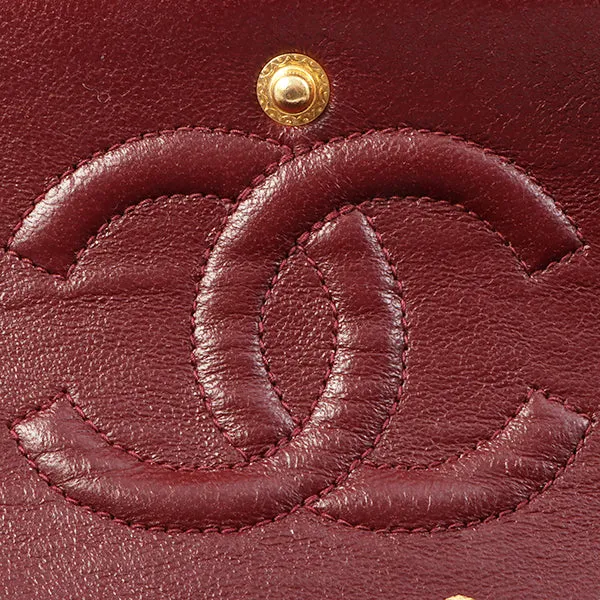 Chanel Around 1995 Made Suede Classic Flap Chain Bag 23Cm Red