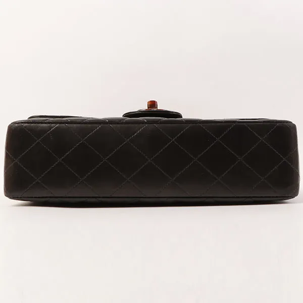 CHANEL Around 1995 Made Tortoiseshell Classic Flap Chain Bag 25Cm Black