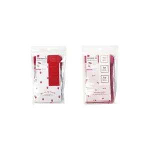 Clear Gusset Bags Cherry Berry with Sticker