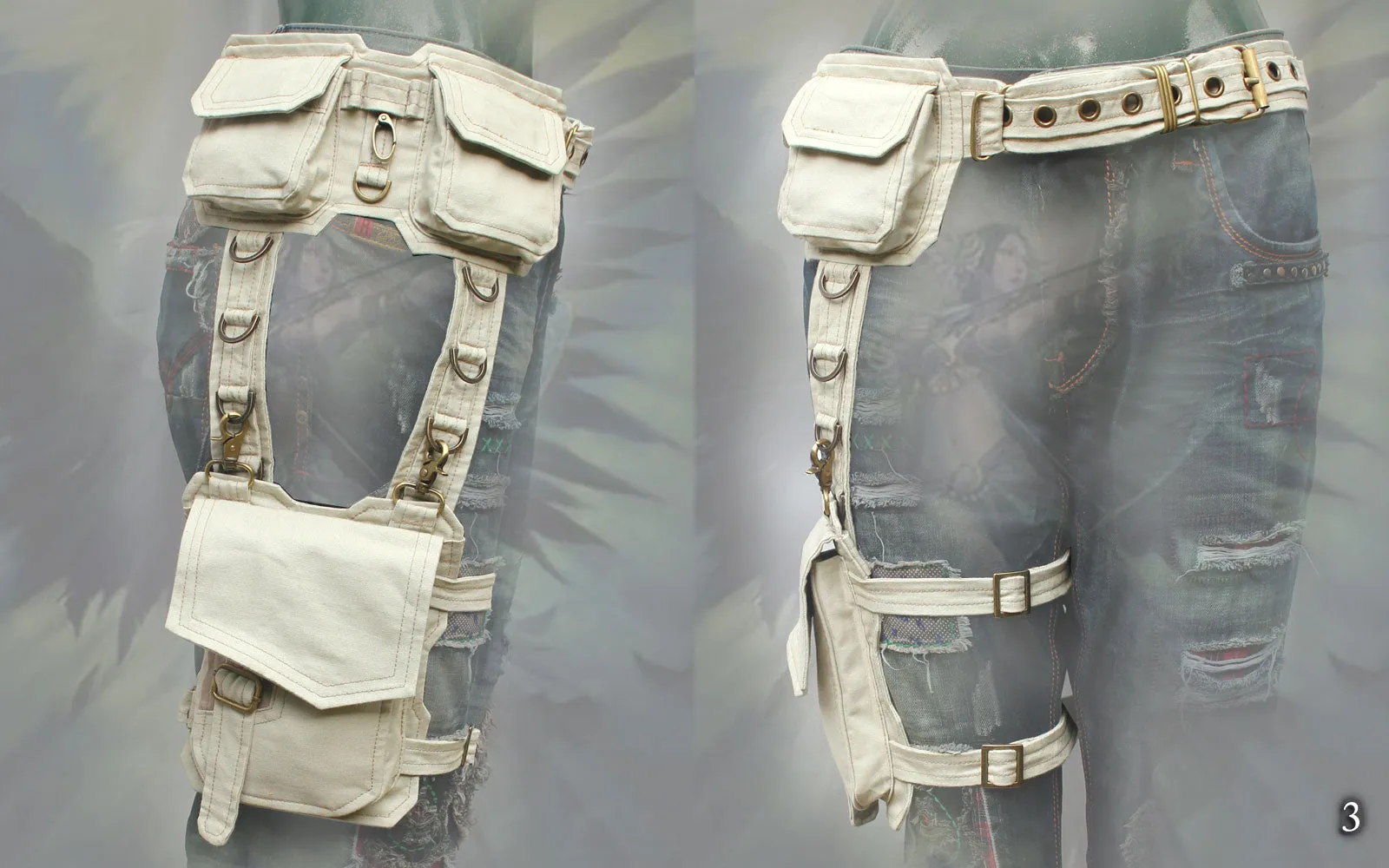 Defender Belt - multi pockets & leg Bag