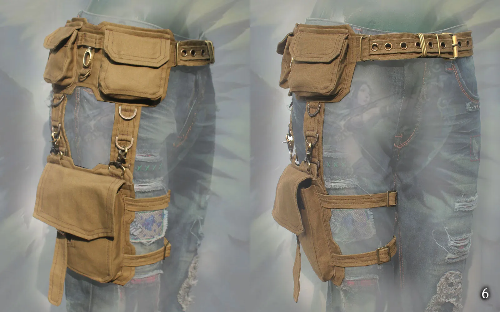 Defender Belt - multi pockets & leg Bag