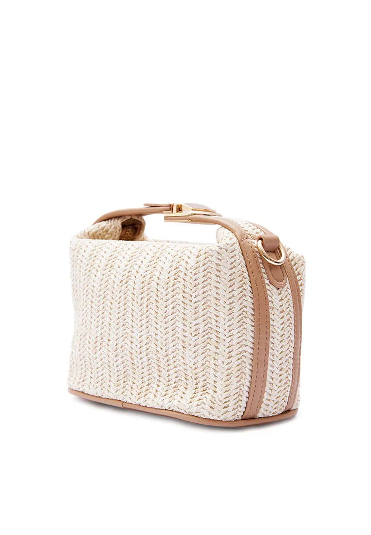Ecru Woven Hand Bag