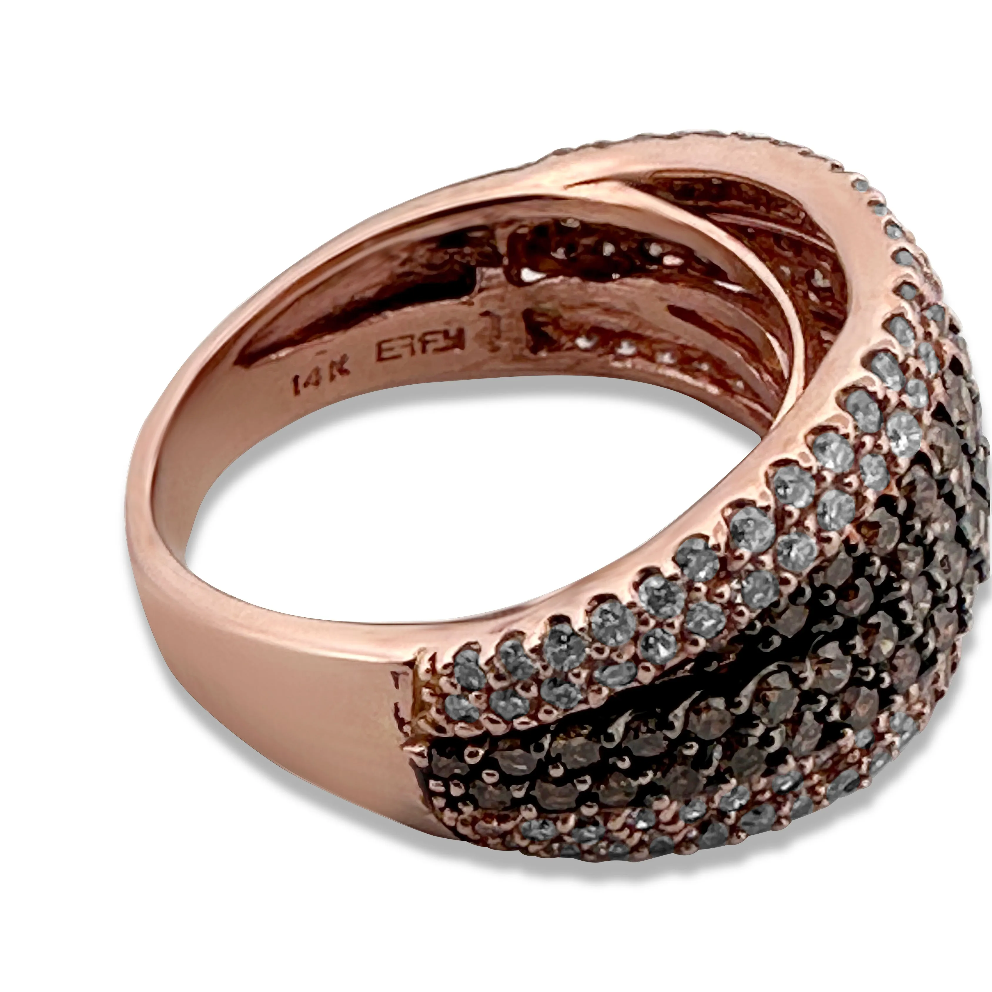 Espresso & Colorless Diamond 14k Rose Gold Ring by Effy