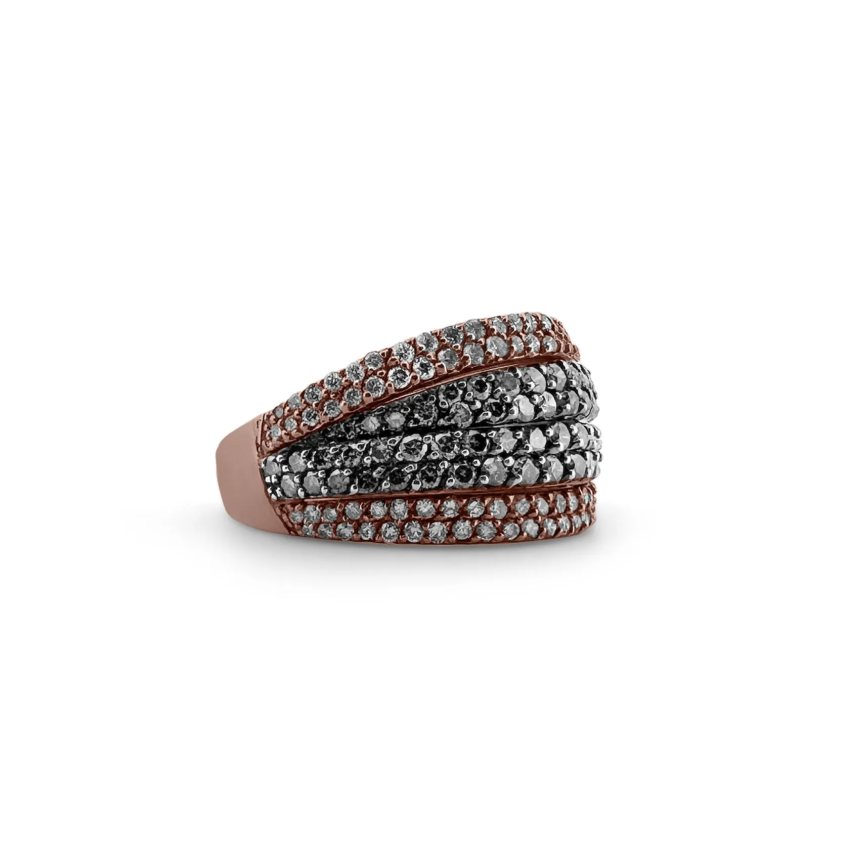 Espresso & Colorless Diamond 14k Rose Gold Ring by Effy