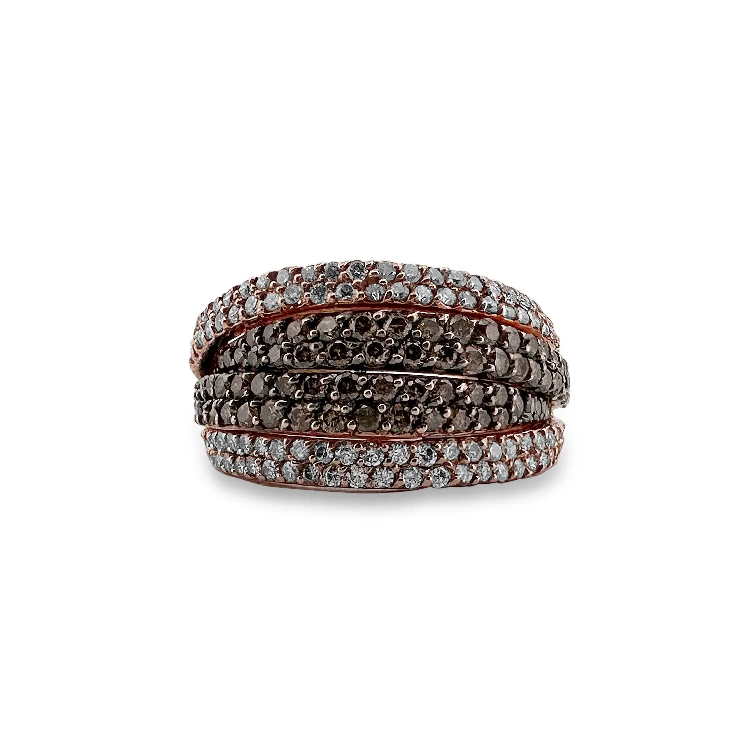 Espresso & Colorless Diamond 14k Rose Gold Ring by Effy