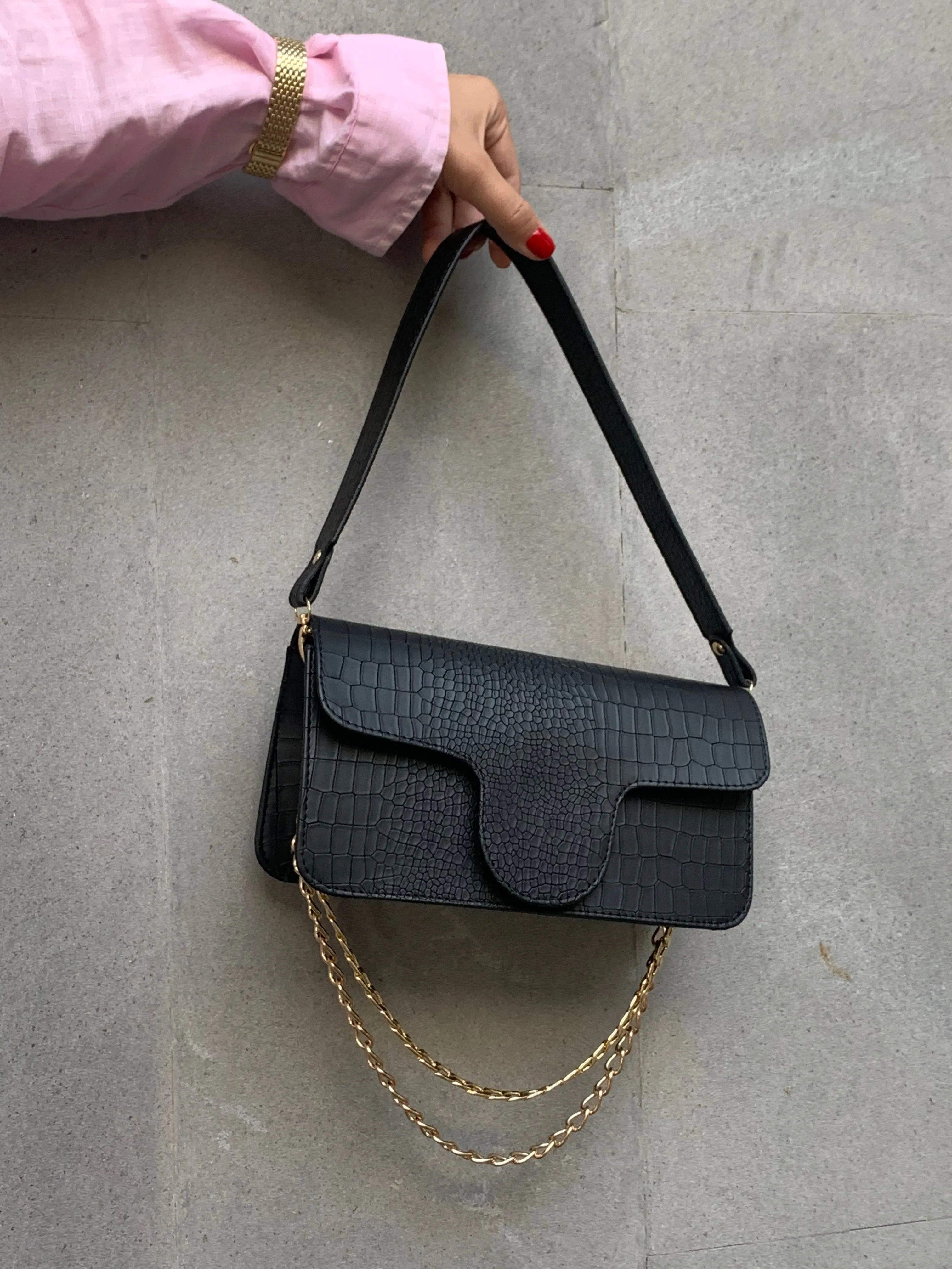 Flap cross-body bag
