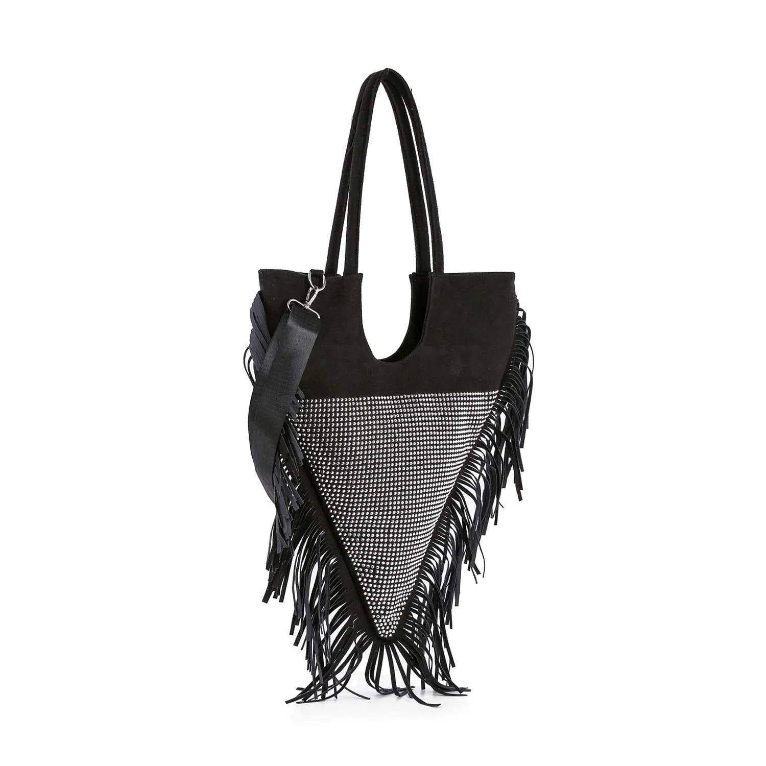 Fringe Accented Fashion Handbag