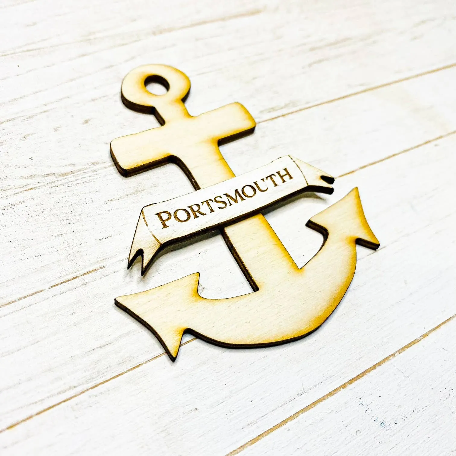 Gorgeous Little Bits - Anchor Moelfre Engraved Magnet
