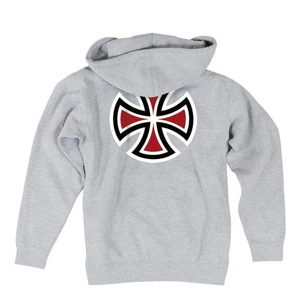 INDEPENDENT BAR/CROSS HOOD HEATHER GREY
