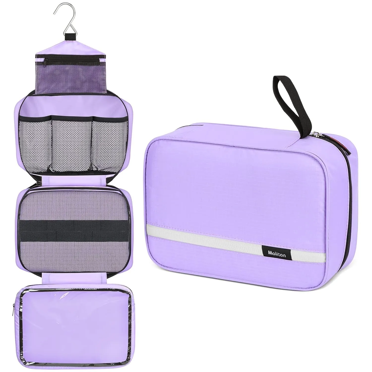 Maliton Toiletry Bag for Men & Women - Large Hanging Compact Hygiene Bag