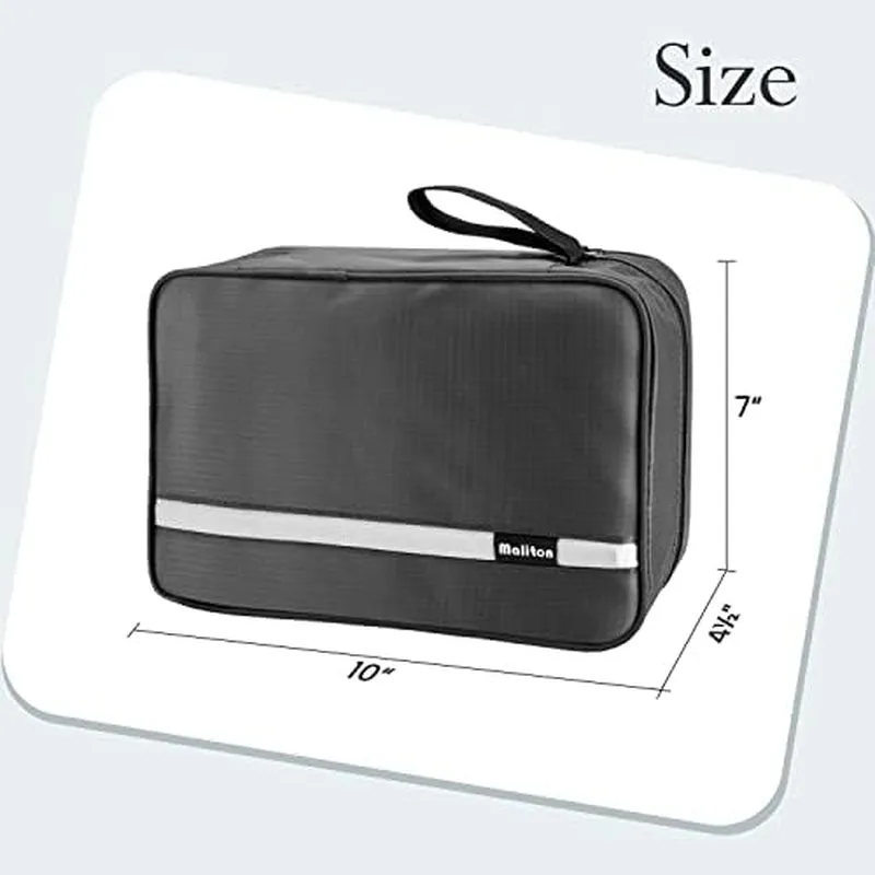 Maliton Toiletry Bag for Men & Women - Large Hanging Compact Hygiene Bag