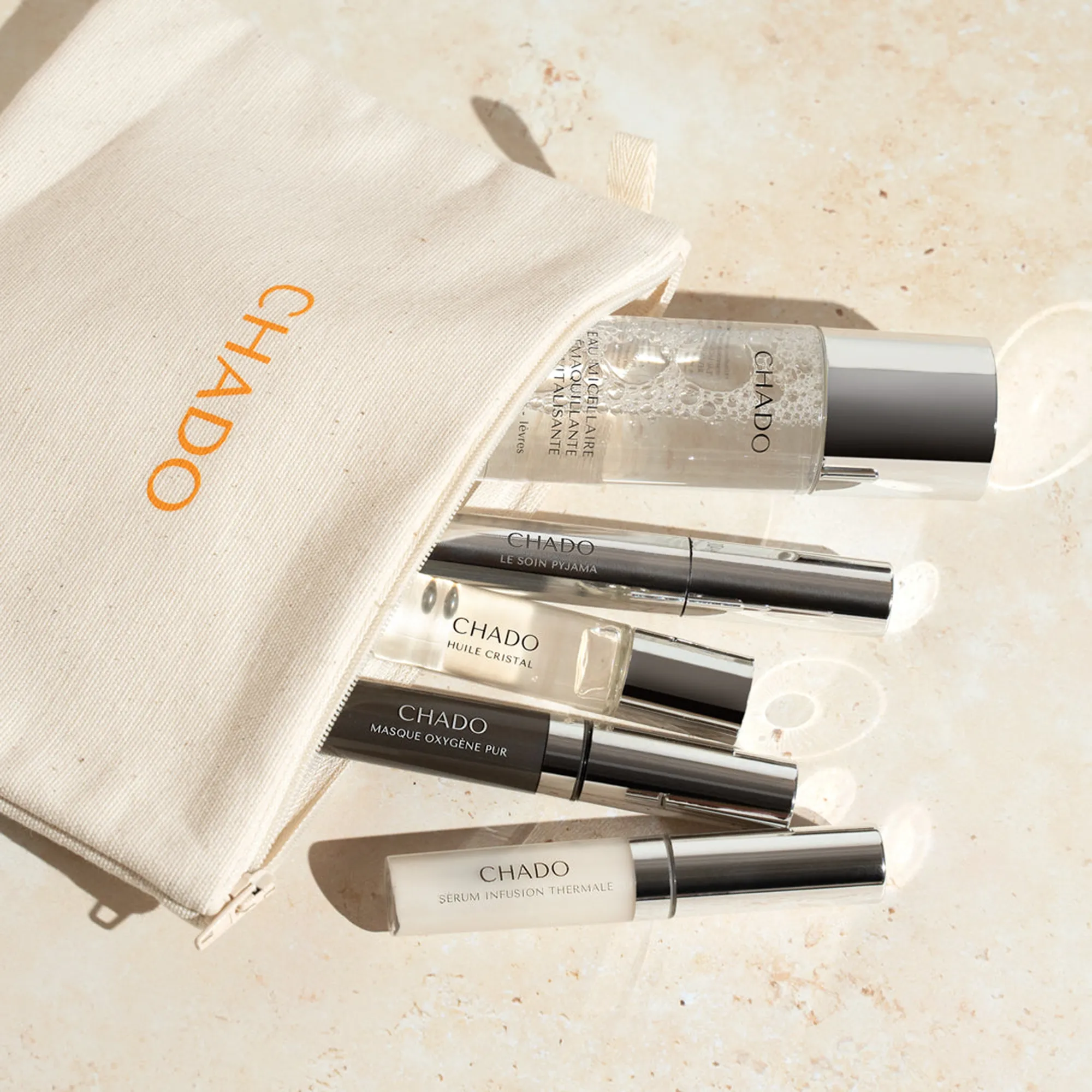 Natural Makeup Bag - Eco-Friendly Cotton Cosmetic Organizer for Travel and Everyday Use