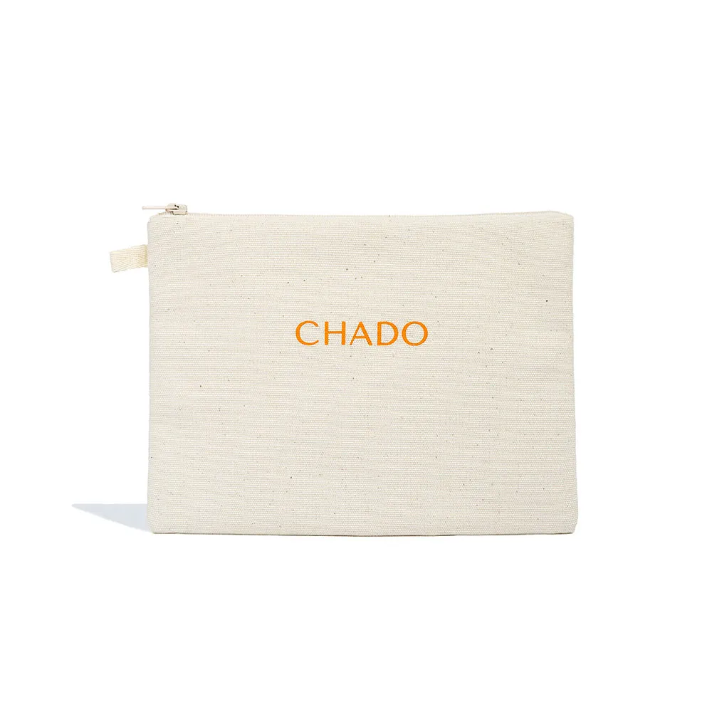 Natural Makeup Bag - Eco-Friendly Cotton Cosmetic Organizer for Travel and Everyday Use
