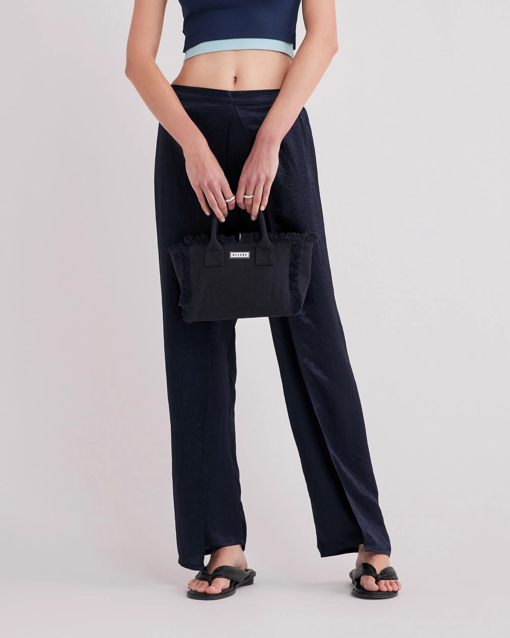 NYLORA FRINGE BAG SMALL NAVY