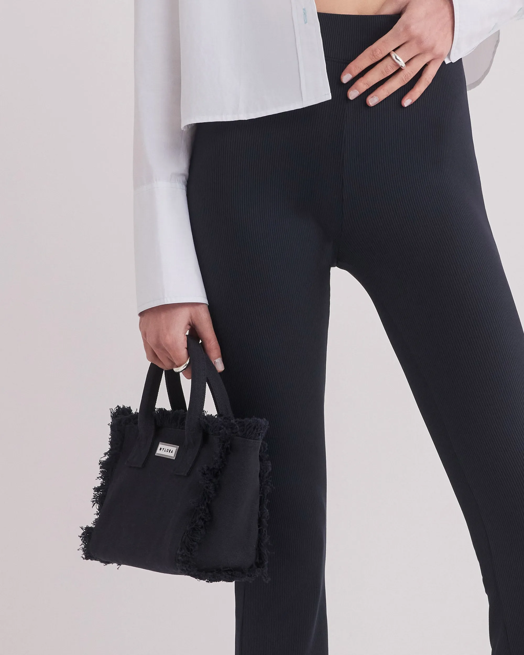 NYLORA FRINGE BAG SMALL NAVY