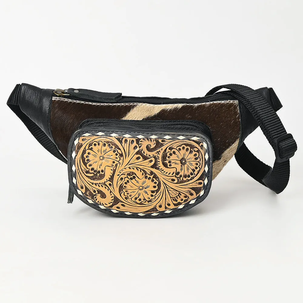 Ohlay Bags OHG185B FANNY PACK Hand Tooled Hair-on Genuine Leather women bag western handbag purse