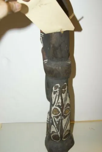 Older Rare Polychrome Tribal Cult Yamuk Bird Ancestor Spirit Figure Sepik 31A7