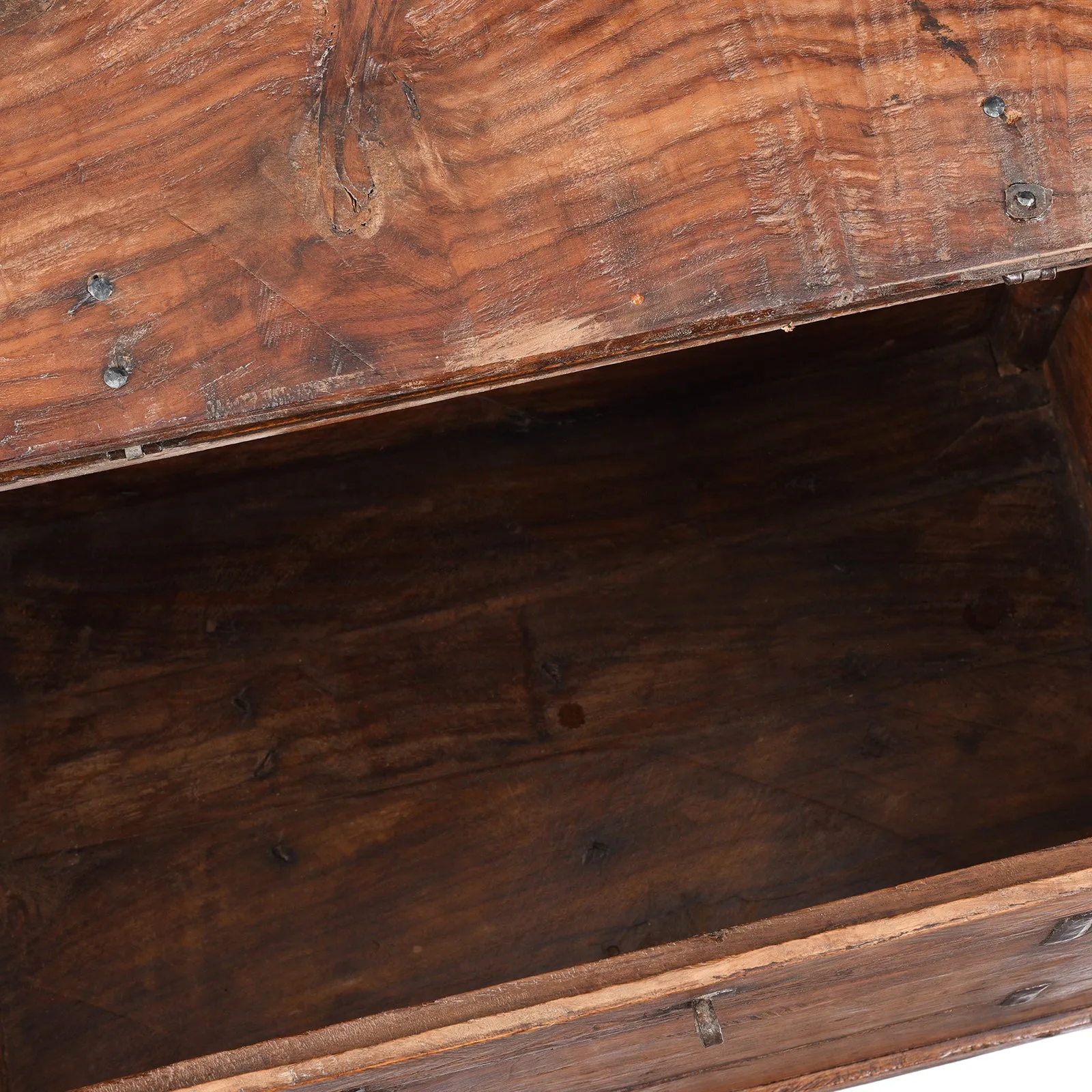 Roheda Wood Chest From Rajasthan - 19th Century
