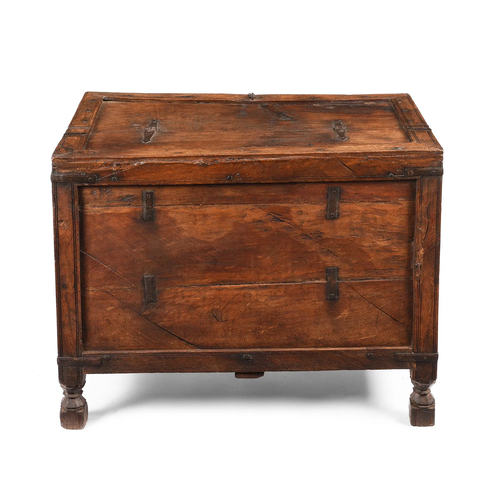 Roheda Wood Chest From Rajasthan - 19th Century