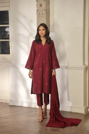 Sahar Embroidered Cross Hatch 3 Piece Collection – SD-V2-23-02