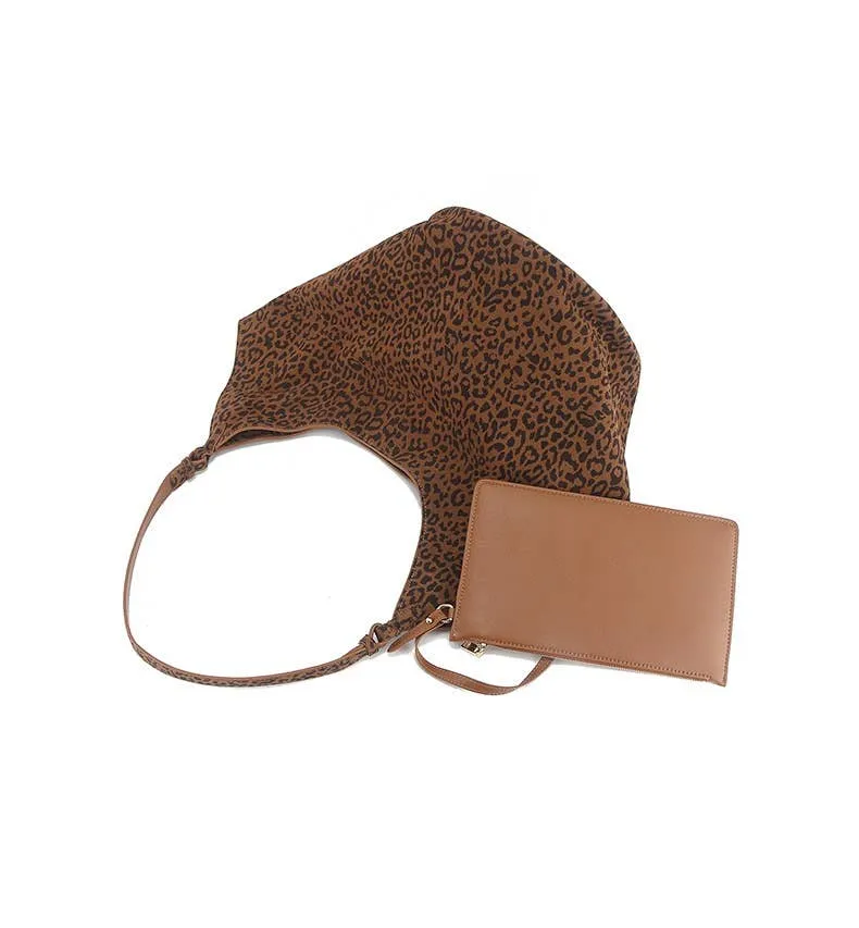 Sook Stainable - Suede Leather Big Size Bucket Shape Tote Bag