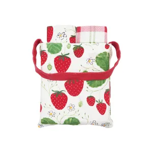 Strawberry Patch Kitchen Towel & Bag, Set of 3