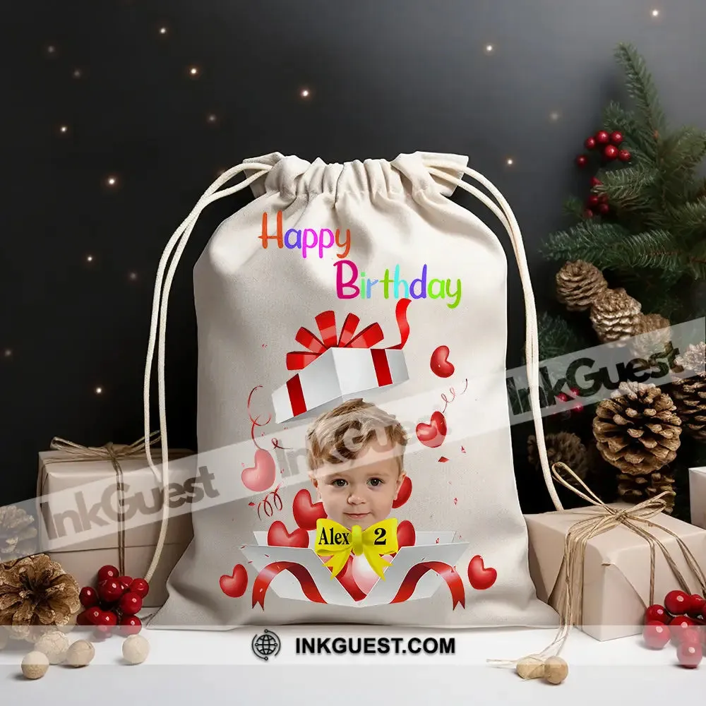 Surprise Box Happy Birthday Bag Personalized Christmas String Bag