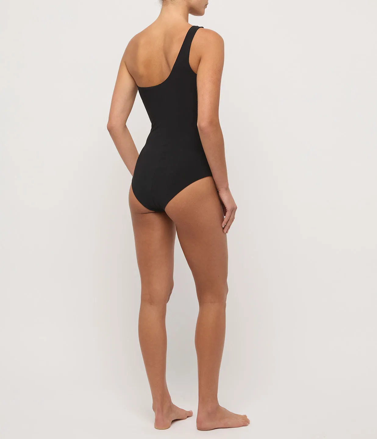 The One Shoulder One Piece in Black